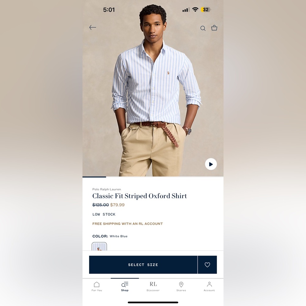 RALPH LAUREN SHIRT MEN